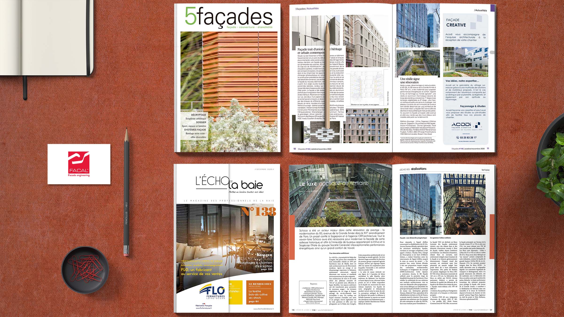 Revistas - 5 Façades e L’Echo de la baie